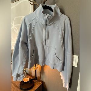 Lululemon Scuba Half Zip Funnel Neck- Blue Linen